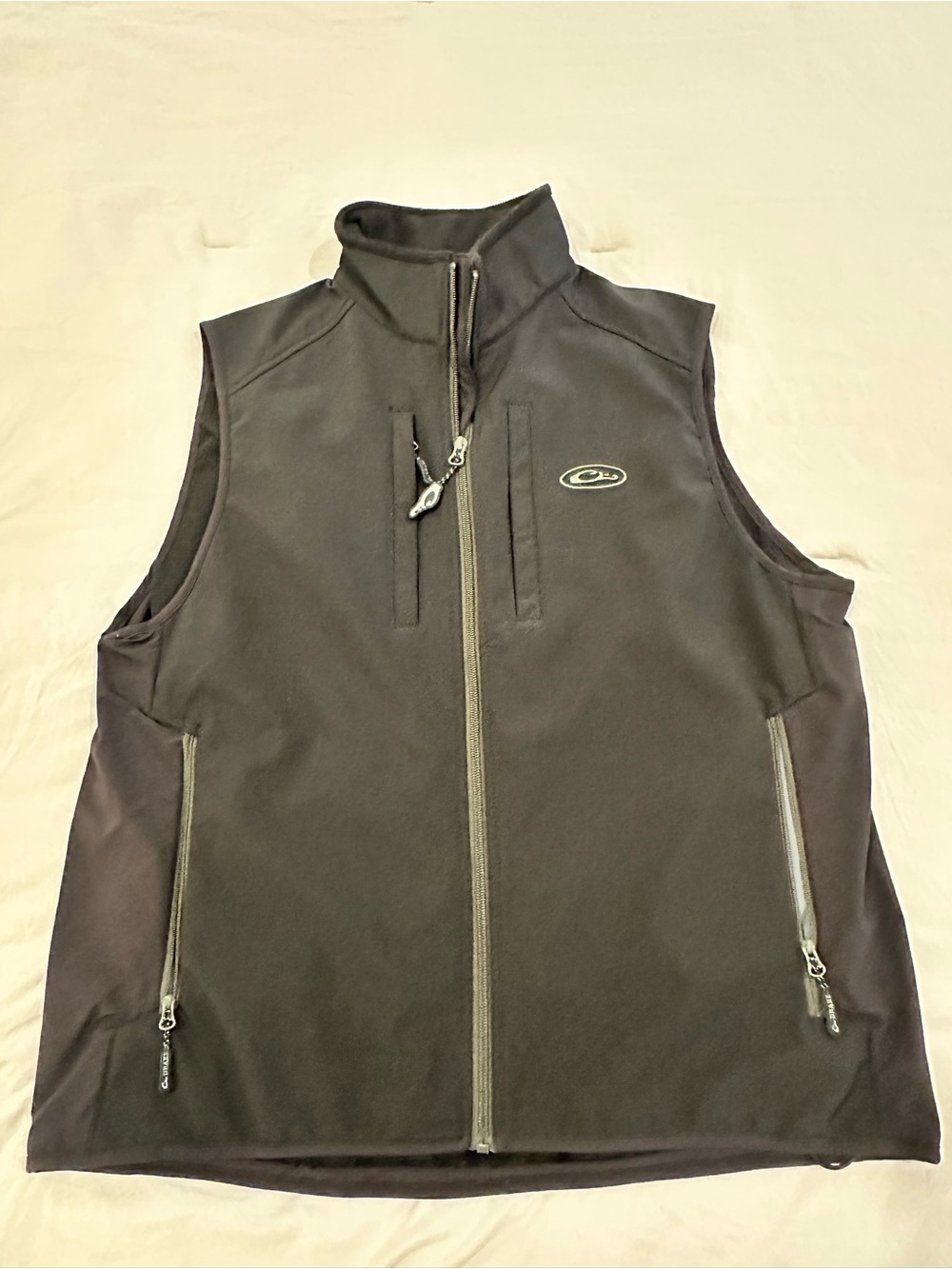 Drake Black Softshell Vest with Zip Pockets